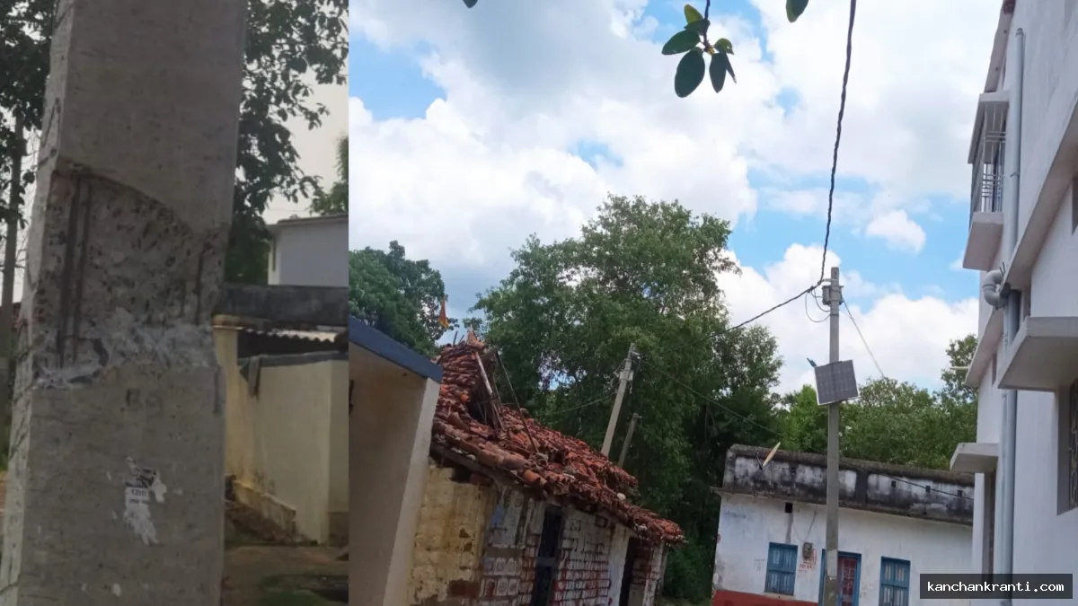 जमुई: बहरम्बा गाँव में मौत को दावत दे रहा जर्जर बिजली का खंभा, कभी भी हो सकता है बड़ा हादसा
