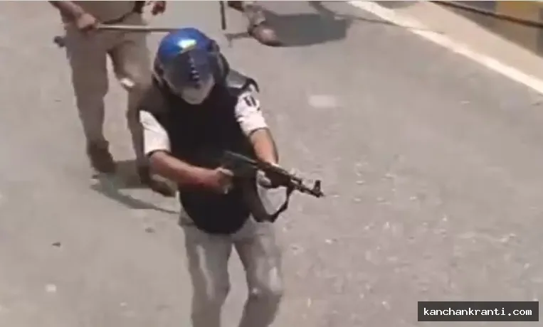 बिहार बंद के दौरान AK-47 से फायरिंग करने वाला सिपाही निलंबित