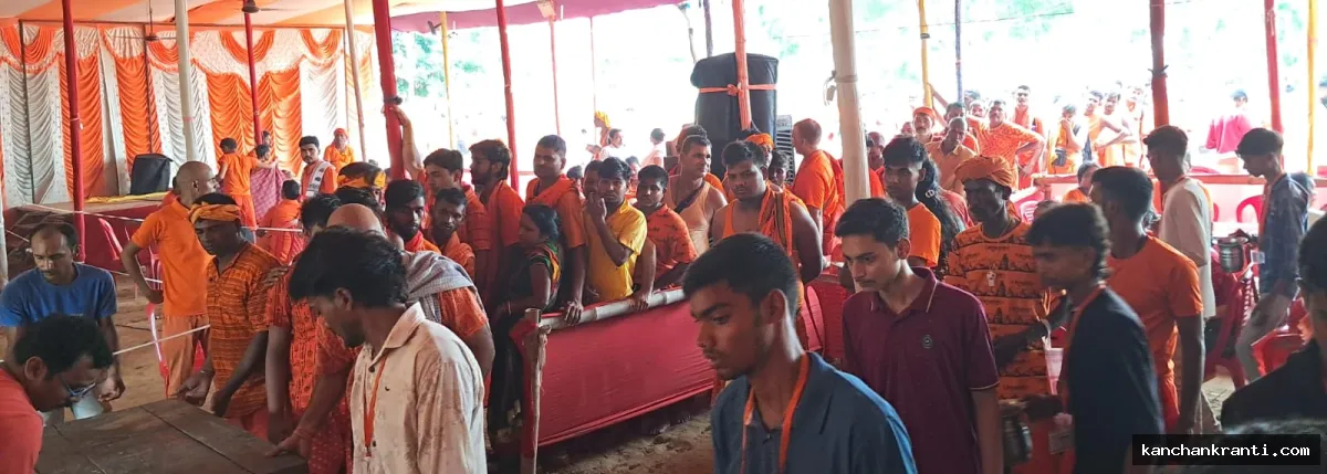 तारापुर में बोल बम सेवा ट्रस्ट का नि:शुल्क शिविर शुरू, कांवड़ियों के लिए भोजन व स्वास्थ्य सुविधाओं का प्रबंध