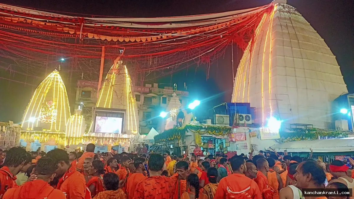श्रावणी मेला : देवघर में 2 लाख से अधिक शिवभक्तों ने किया जलार्पण, AI और ड्रोन कैमरों से रखी जा रही चप्पे-चप्पे पर नजर