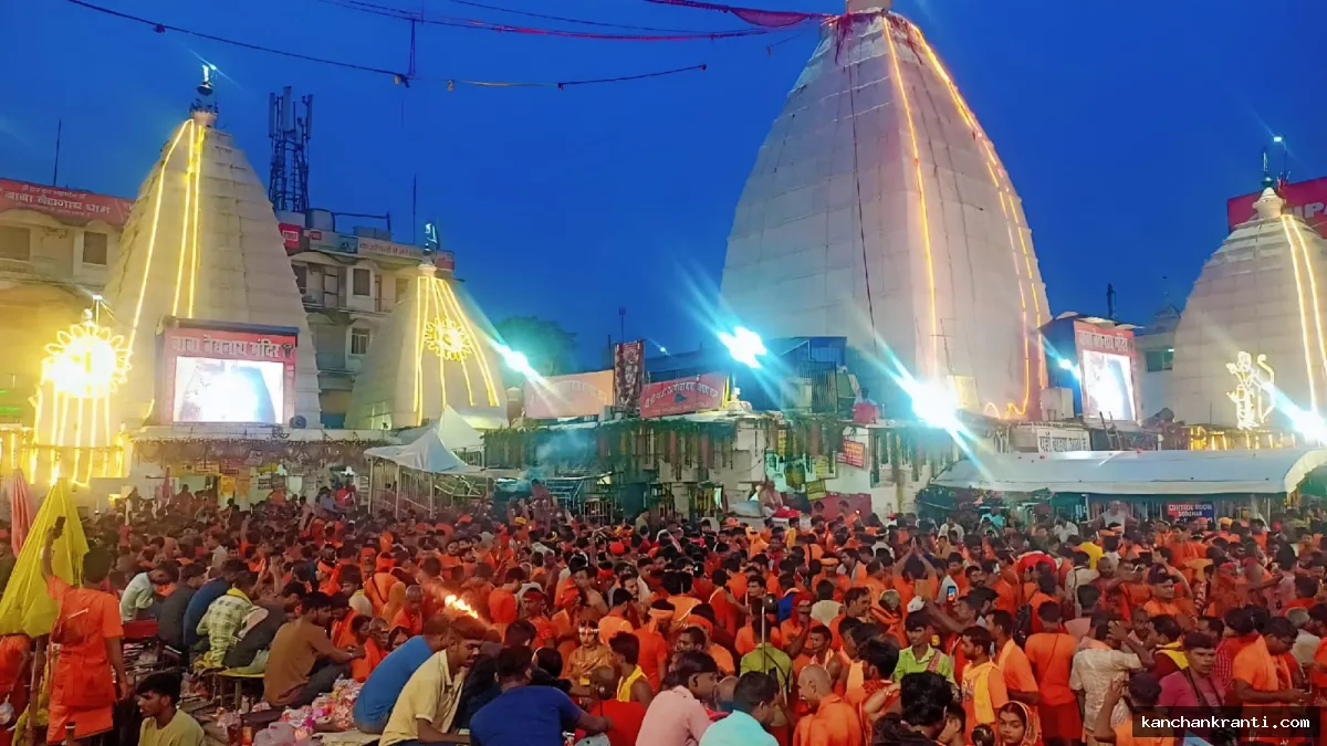 बाबाधाम में आस्था का सैलाब: श्रावणी मेले के 25वें दिन तड़के चार बजे खुले कपाट, बोल-बम से गूंजी रूट लाइन