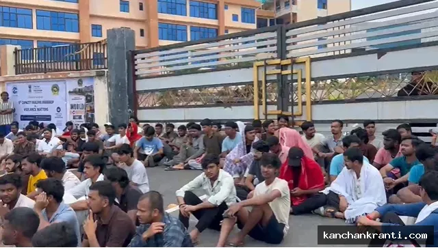 केंद्रीय विश्वविद्यालय झारखंड (CUJ) में खराब भोजन पर फूटा छात्रों का गुस्सा, अनिश्चितकालीन धरने पर बैठे