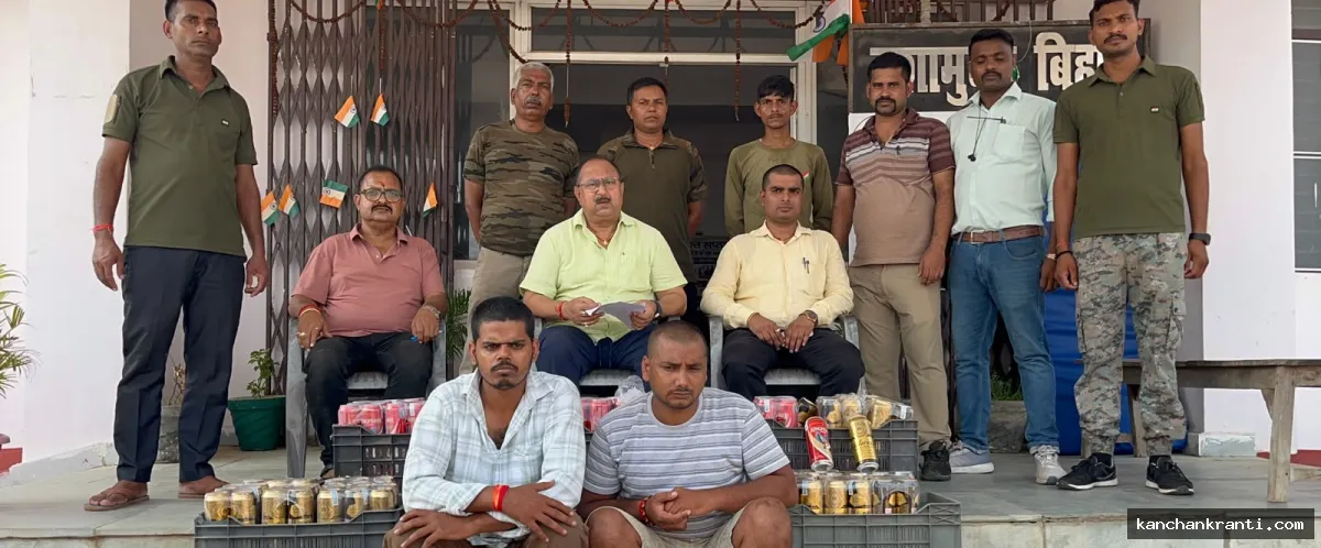 जमुई में अनोखा खेल: प्राइवेट एंबुलेंस के मरीज वाले बेड के नीचे छिपाकर ले जाई जा रही थी 460 केन बियर, दो तस्कर गिरफ्तार