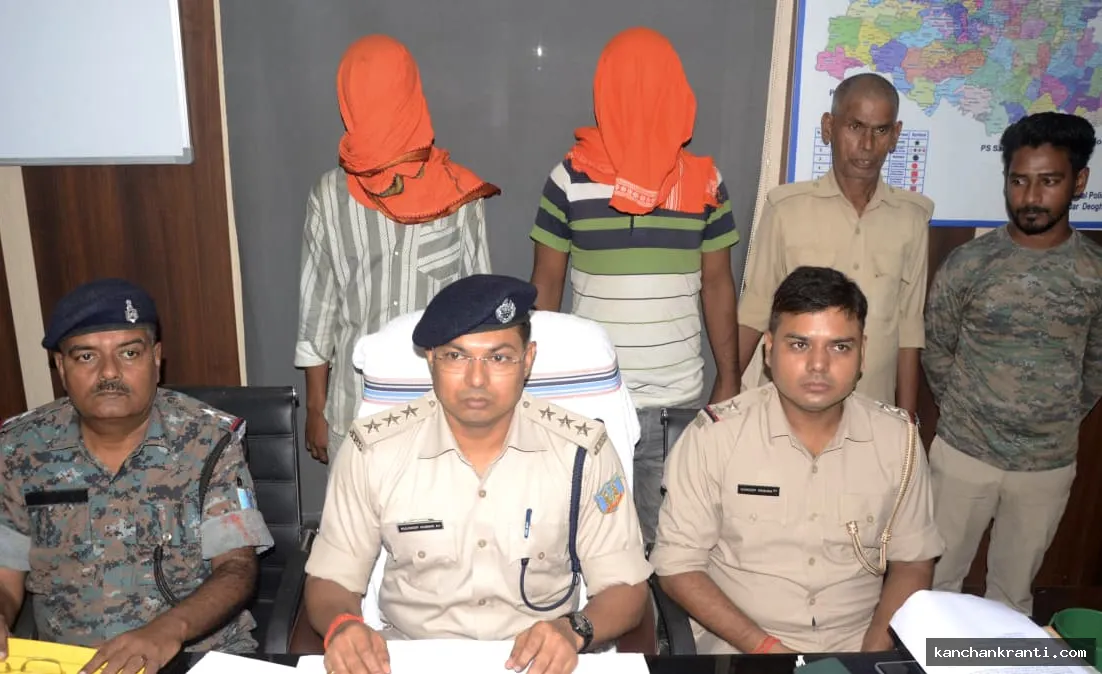 देवघर में बाइक लूटकांड का खुलासा: एसआईटी ने दो अपराधियों को लूटी गई TVS Raider बाइक के साथ रंगे हाथ दबोचा