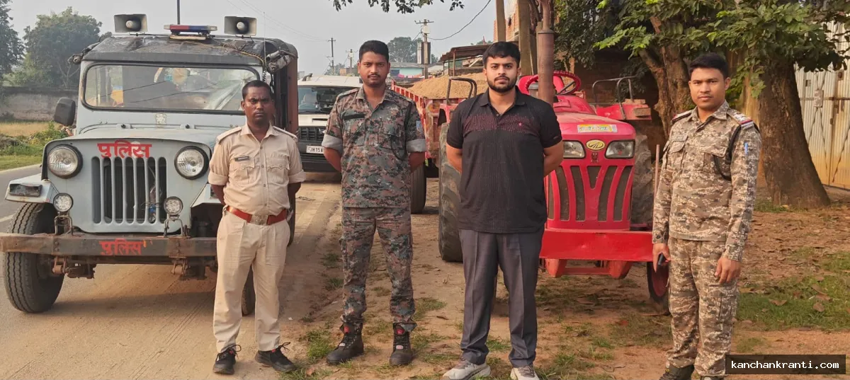 देवघर में खनन माफिया पर ज़िला प्रशासन का कड़ा एक्शन! 4 अवैध बालू लदे ट्रैक्टर ज़ब्त, बॉर्डर से लेकर चौक-चौराहों तक हड़कंप