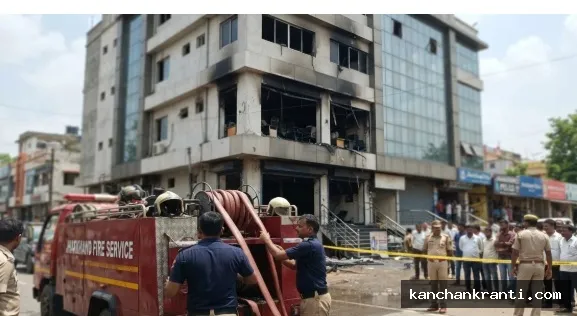 रांची के डोरंडा में सुरक्षा एजेंसी के दफ्तर में लगी भीषण आग, सवा करोड़ की संपत्ति जलकर खाक