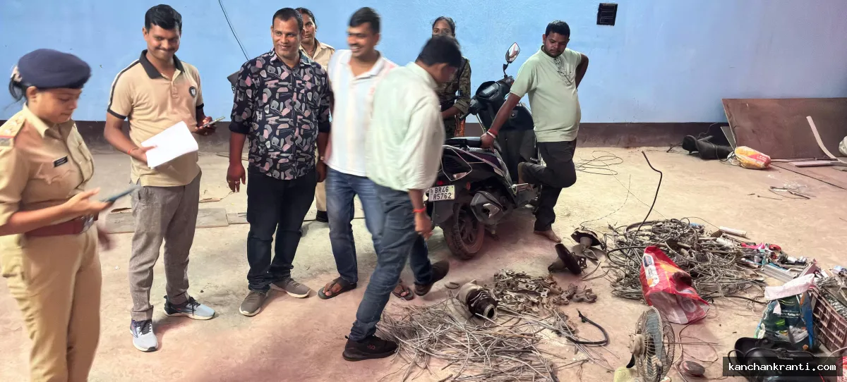 सिकंदरा में 11 हजार वोल्ट के बिजली तारों की चोरी का खुलासा, तीन गिरफ्तार, 17 पोलों के काटे तार